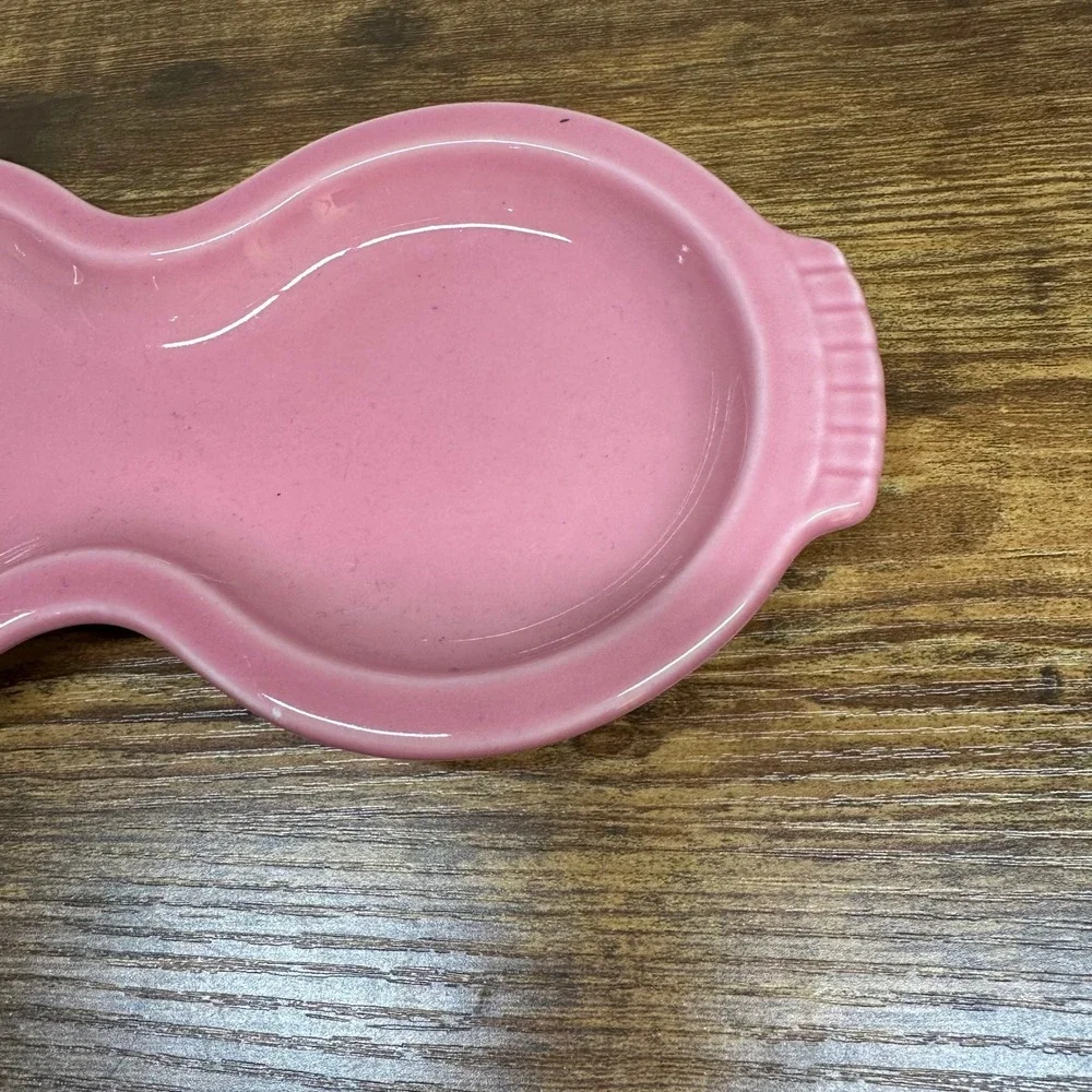 Fiesta HLC USA Pink Ceramic Figure 8 Divided Relish Tray‎ Serving Dish